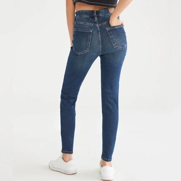 AEROPOSTALE High Rise Curvy Jegging Dark Wash Size 12 - Picture 3 of 10